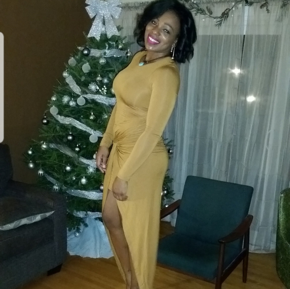 Long sleeve split front maxi - Picture 3 of 3